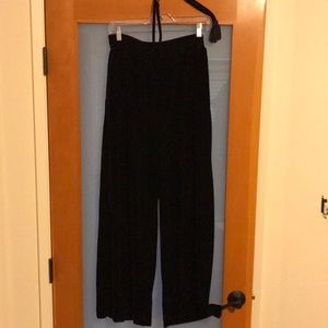 Black Velvet palazzo pants (small)